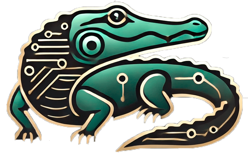 Crocobot dorée détouré